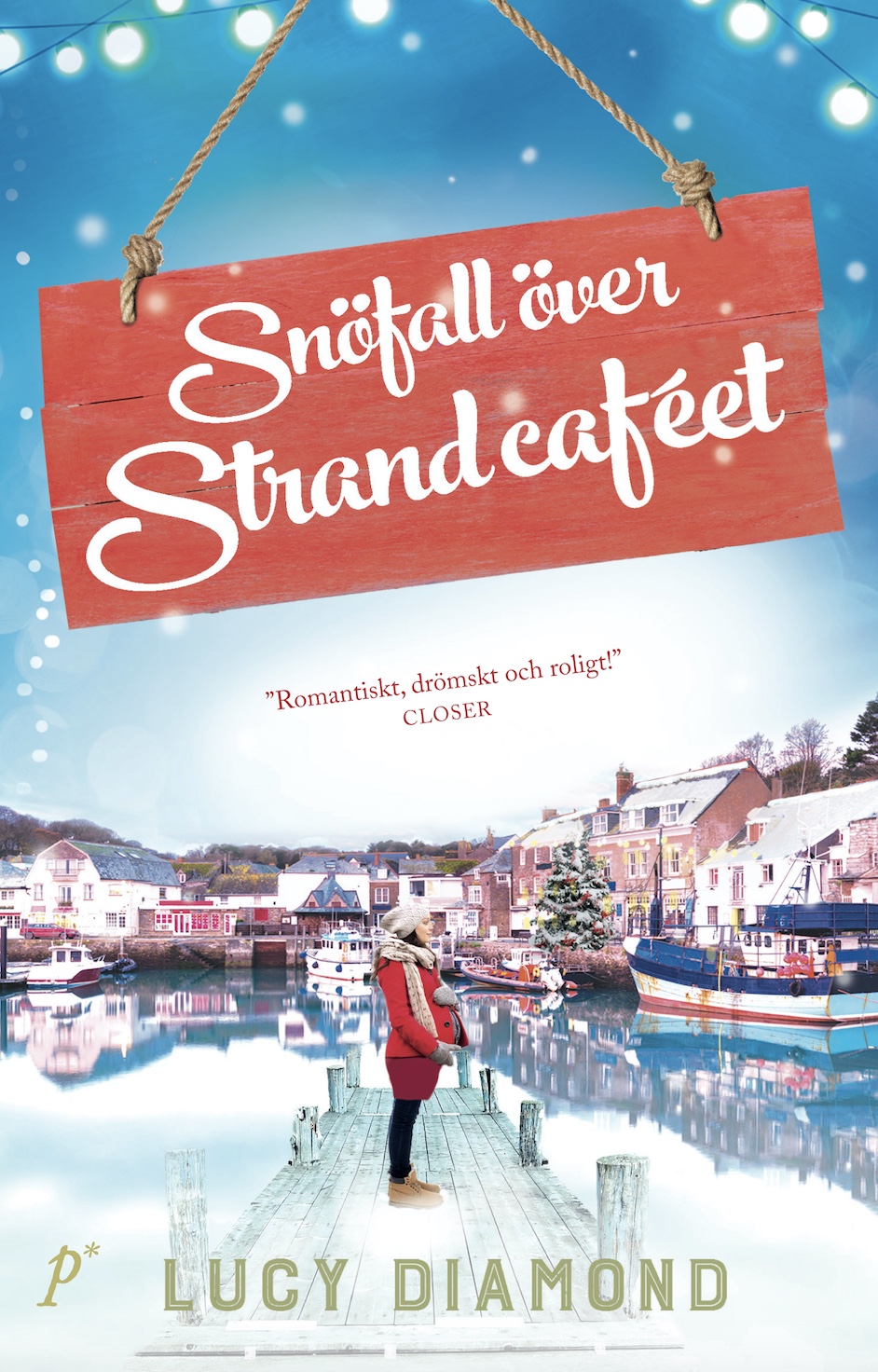 Snöfall över Strandcaféet